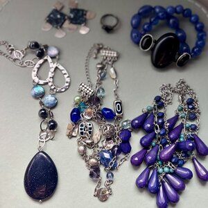 Retro Costume Jewelry Grab Bag – Necklaces, Bracelets & Ring Bundle